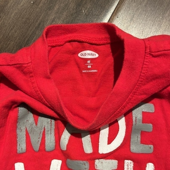 4/$20. 2 red Valentine Shirts​​​, unisex- boy or girl size 4T - Picture 3 of 6